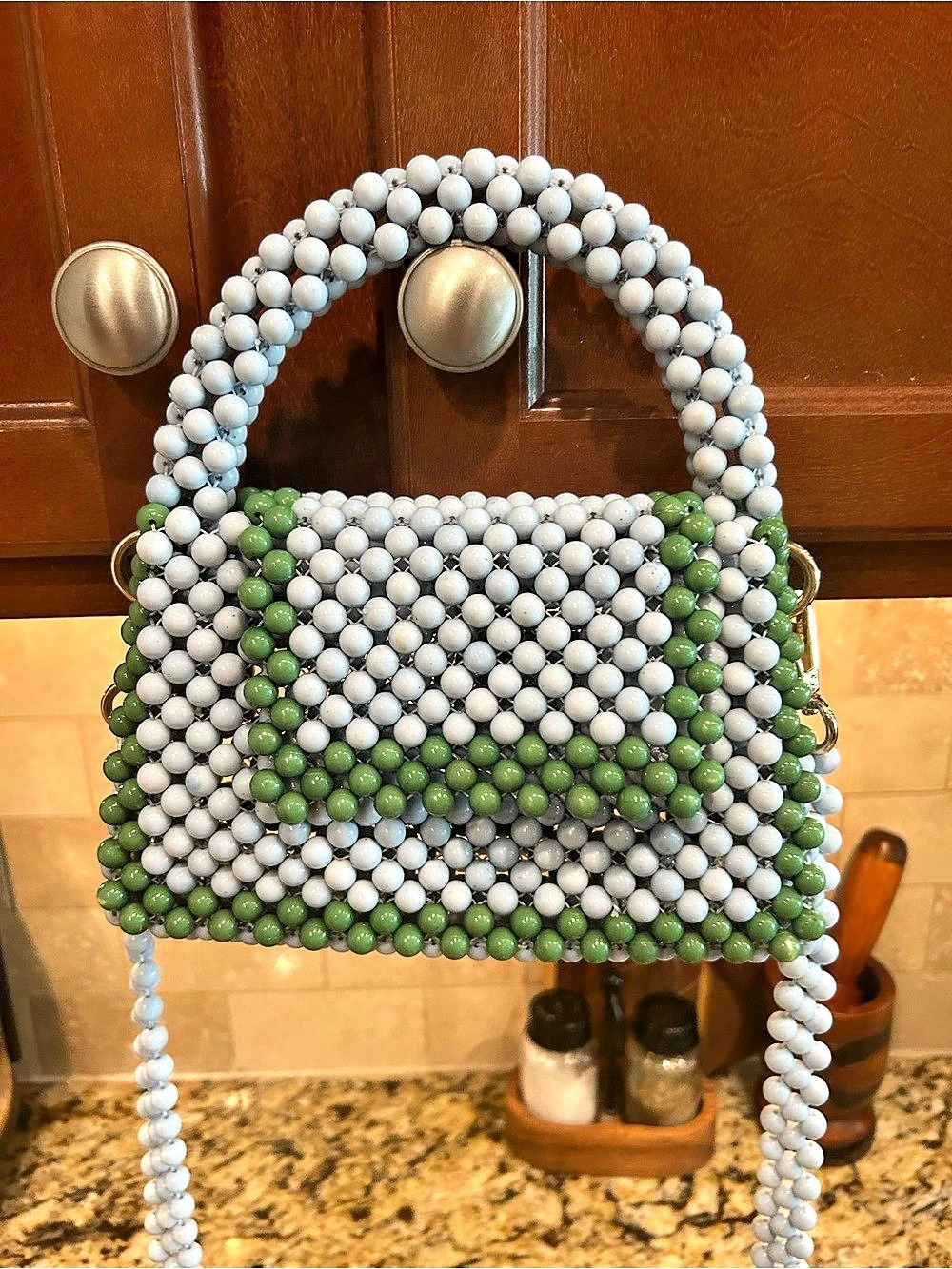 Kate Spade x Target Limited Edition Colorblock Beaded Crossbody Bag Blue Green
